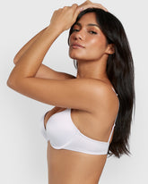 Isla & Evie Obvious Double Pushup Plunge Bra White / 34B